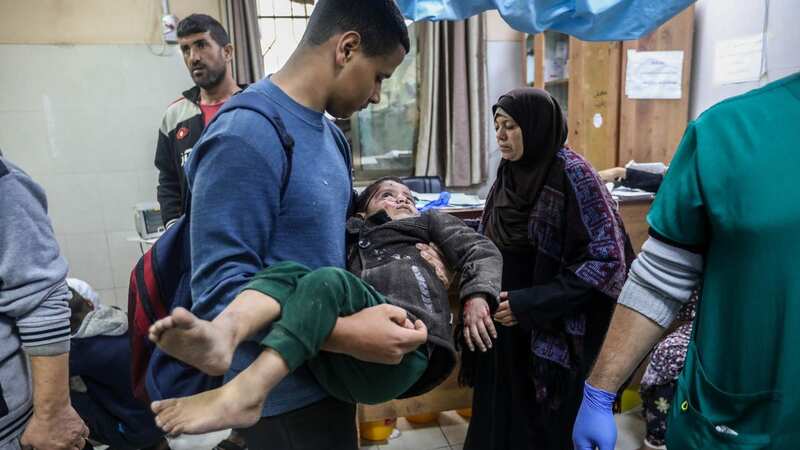 Injured Palestinians in Khan Yunis, Gaza (Image: Getty Images)
