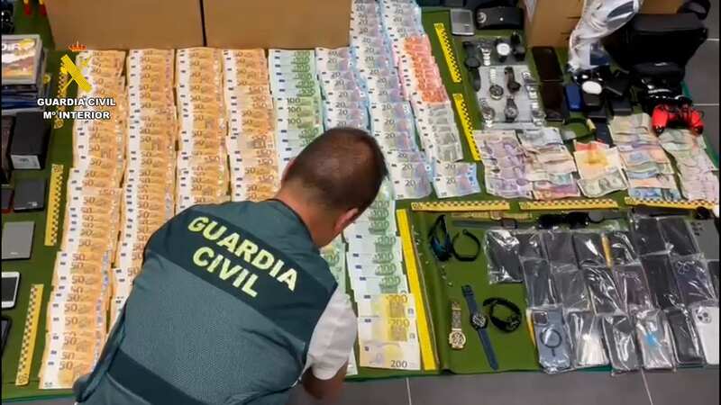 The stolen goods were worth close to £1.7million (Image: Guardia Civil)