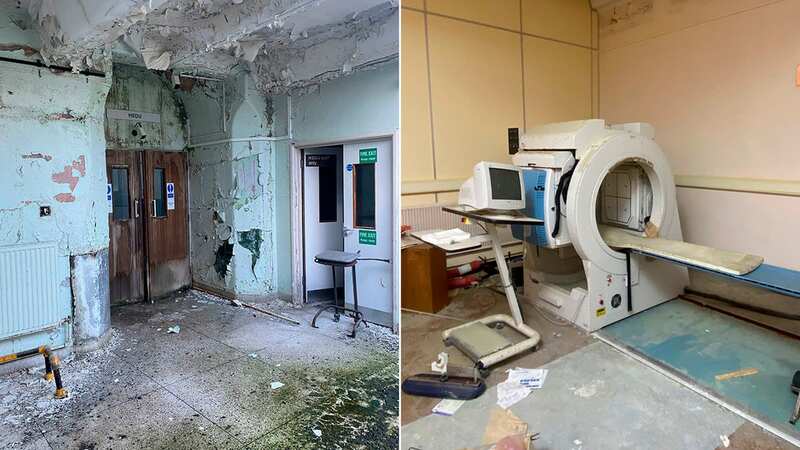 Inside creepy abandoned military hospital complete with discarded MRI machine