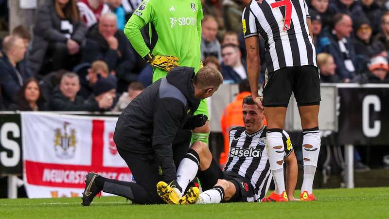 Newcastle defender Fabian Schar was subbed off after just 14 minutes against Fulham (Image: ANDY BUCHANAN/AFP via Getty Images)