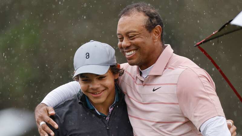 Tiger and Charlie Woods were the star attraction at the PNC Championship on Saturday. (Image: Mike Mulholland/Getty Images)