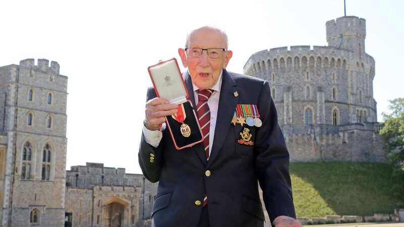 Captain Sir Tom Moore raised £38.9million during the Covid lockdown (Image: Getty Images)