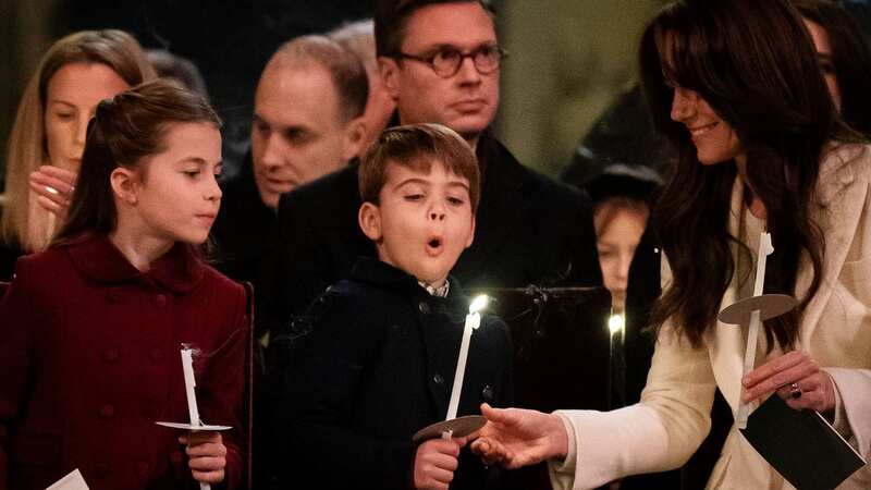 Prince Louis played an important part during the service (Image: PA)