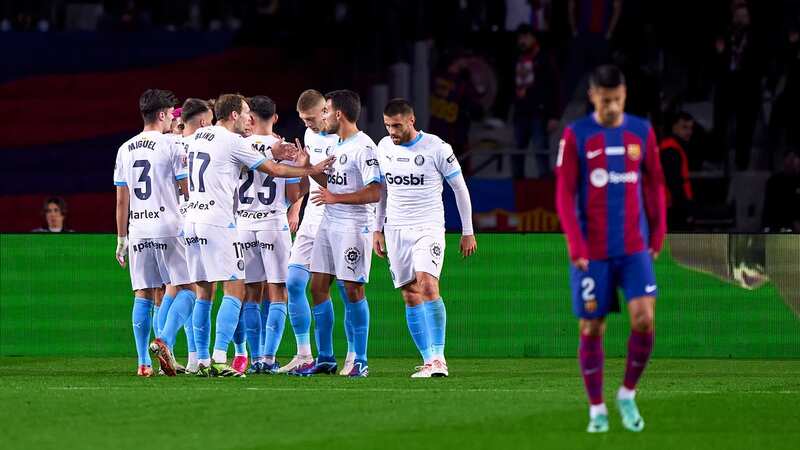Girona players celebrate during their victory against Barcelona (Image: Getty Images)