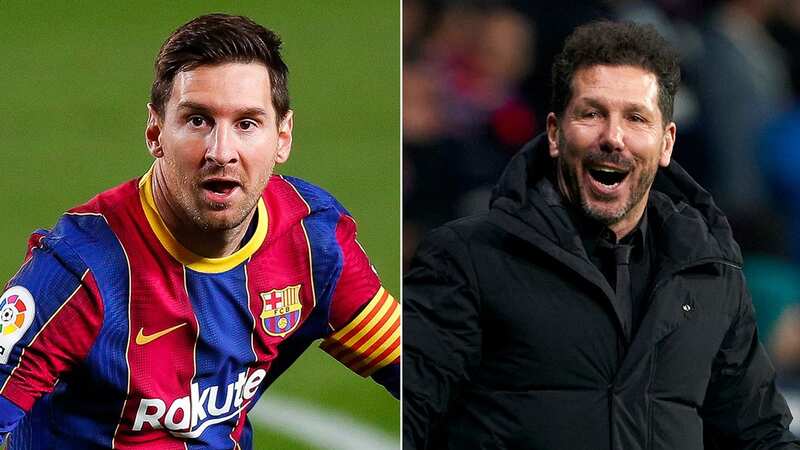 Head coach Diego Simeone tried his best to play down the threat of Lionel Messi during Atletico Madrid