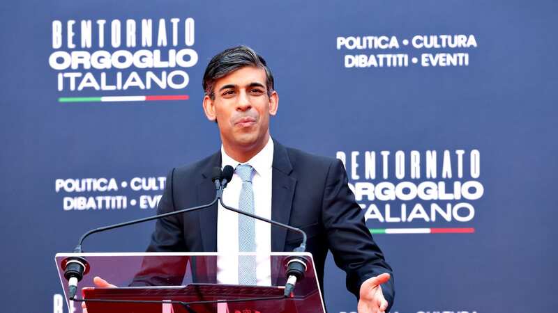 Rishi Sunak in Rome today (Image: Getty Images)