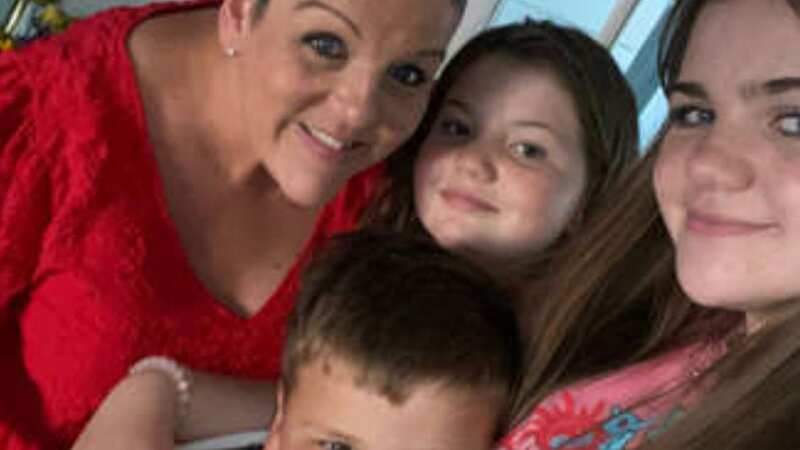 Louse Greenback with their three children, Pearce, seven, Farrah, nine, and Morrin, 13 (Image: PA Real Life)