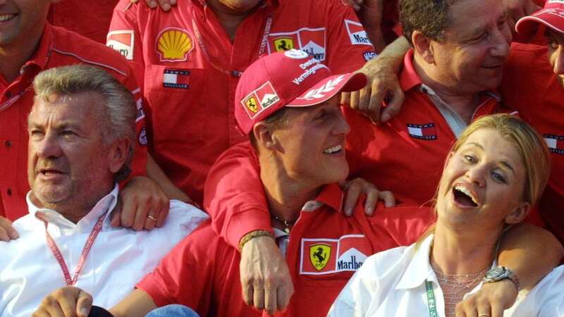 Michael Schumacher with manager Willi Weber during his Ferrari days (Image: Getty Images)