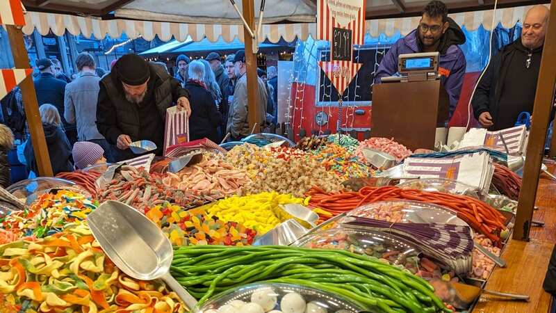 Kingdom of Sweets has a pick n mix stall at Manchester Christmas Market (Image: Manchester Family/MEN)