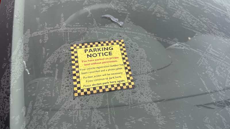 One of the yellow parking notices placed on the cars (Image: Edinburgh Live)
