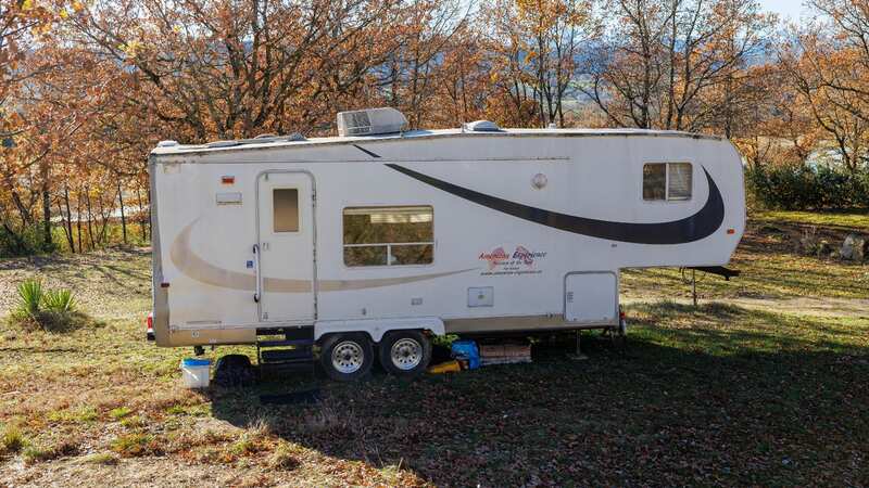 The caravan has been abandoned in a campsite in France, say reports (Image: The Sun/ News Licensing)