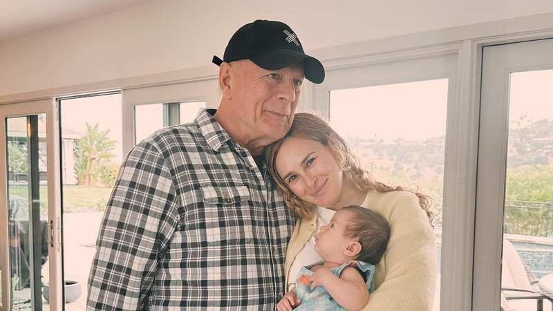 Rumer with dad Bruce and her daughter Louetta (Image: rumerwillis /Instagram)