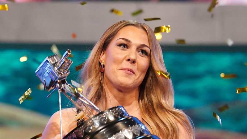 Mary Earps claims her trophy at the BBC Sports Personality of the Year Award (Image: PA)
