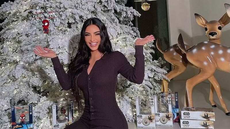 Kim Kardashian showed off her Christmas trees (Image: Kim Kardashian/Instagram)