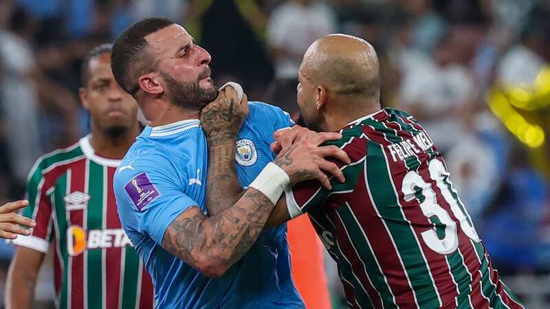 Kyle Walker and Felipe Melo were involved in a furious bust-up following Manchester City