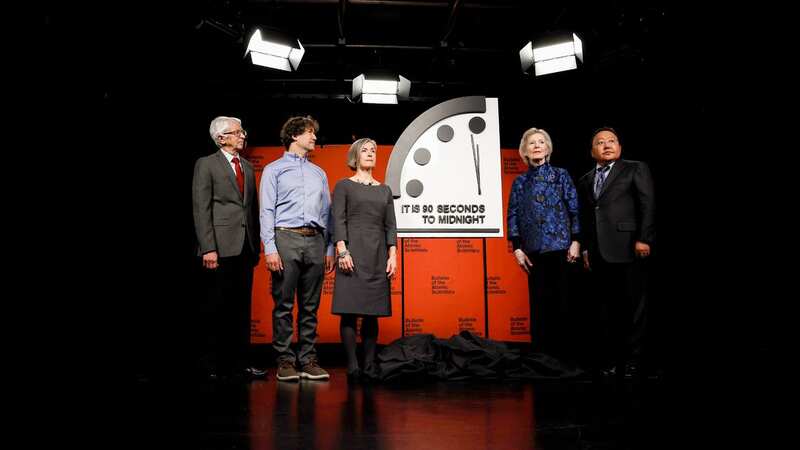 The Doomsday Clock now stands at 90 seconds to midnight (Image: Hastings Group Media/AFP via Get)