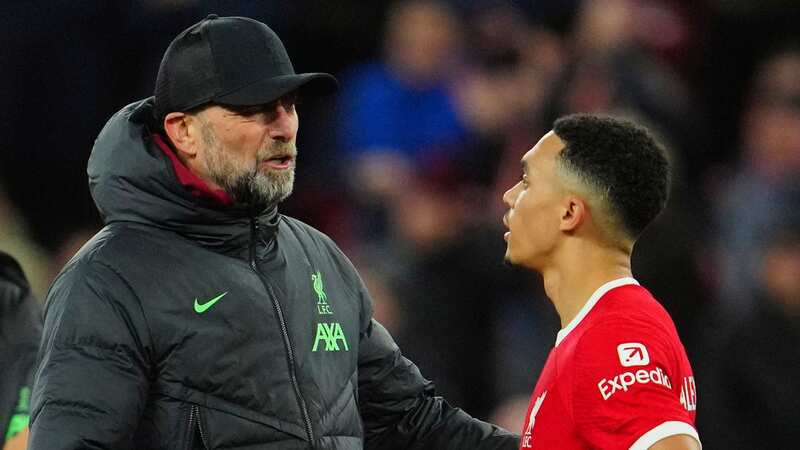 Jurgen Klopp speaks with Trent Alexander-Arnold (Image: AP)