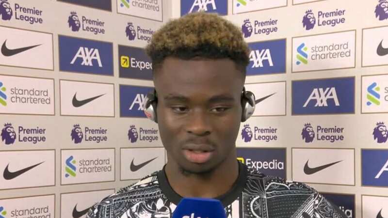 Bukayo Saka issues apology to Liverpool star after Jurgen Klopp sent flying