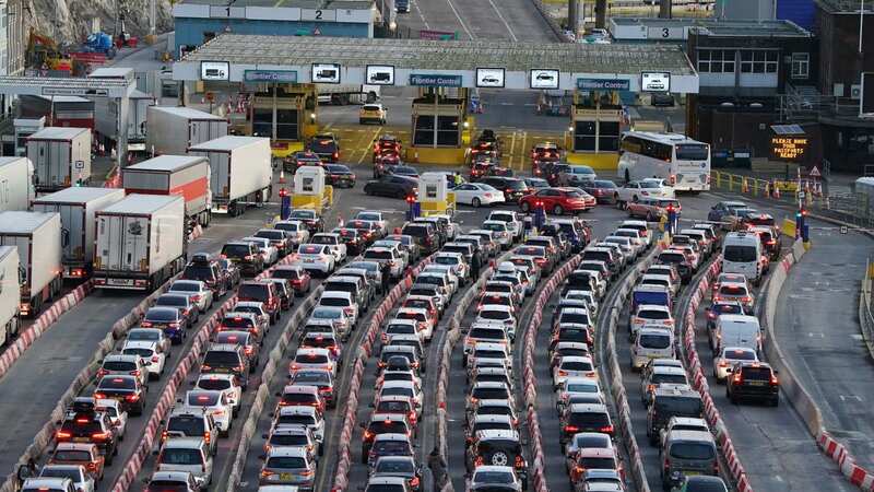 Traffic queues for the ferry at Dover (Image: PA)