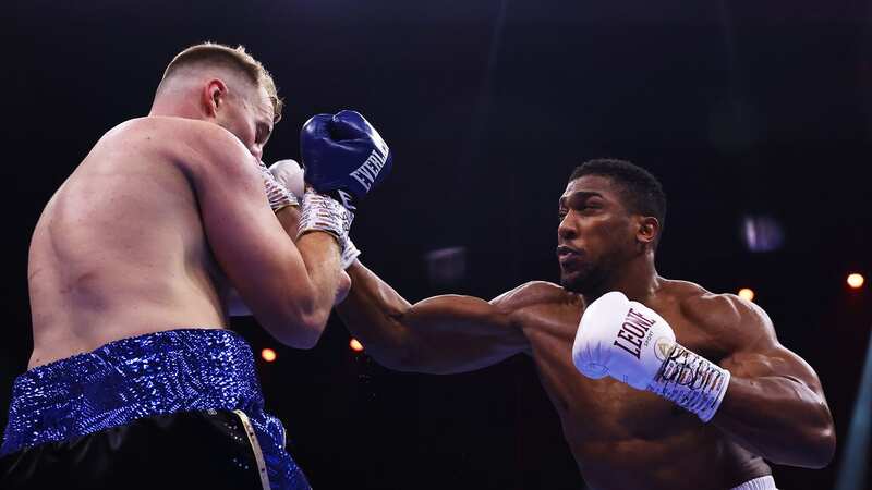 Anthony Joshua lands on Otto Wallin (Image: Getty Images)