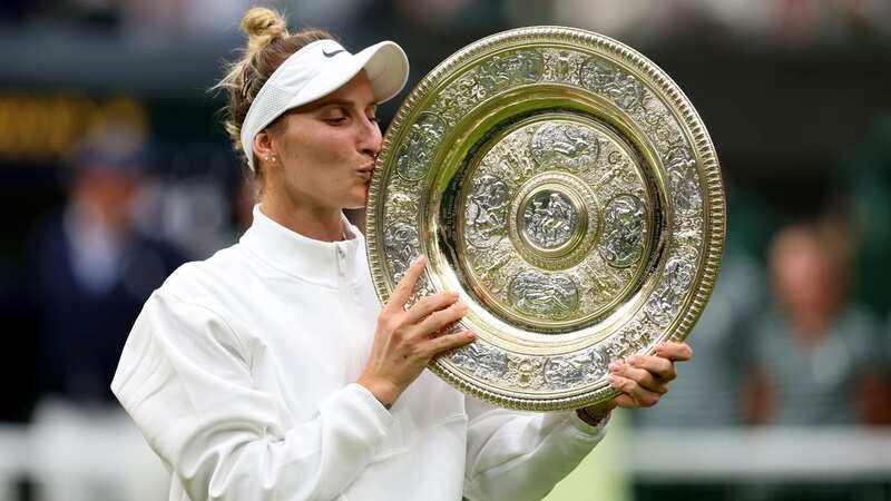 Marketa Vondrousova defeated favourite Ons Jabeur in straight sets to make history as the first unseeded women’s singles champion at Wimbledon (Image: Getty Images)
