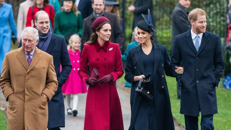 Members for the royal family attend Christmas Day Church service at Church of St Mary Magdalene on the Sandringham estate on December 25 (Image: Samir Hussein/WireImage)