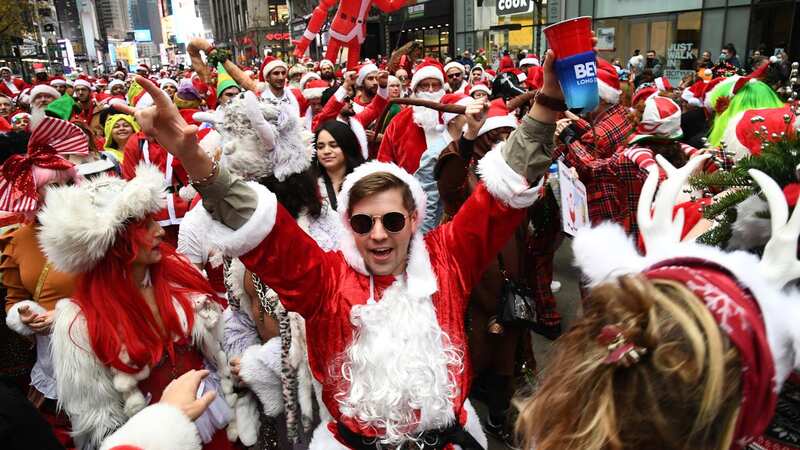American traditions include a lot Santa events, regional foods, silly ornaments, and urban legends (Image: Getty Images)