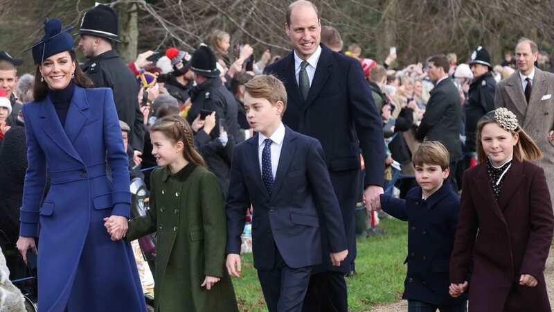 Louis rocks tartan trousers and holds hands with Mia Tindall on Christmas walk
