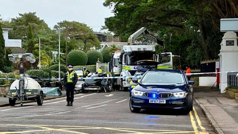 Police were called to reports of a crash in Banks Road (Image: BNPS)