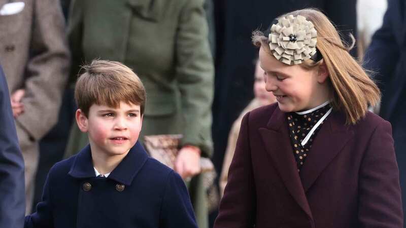 Prince Louis and Mia Tindall held hands on the way to the Royal Family