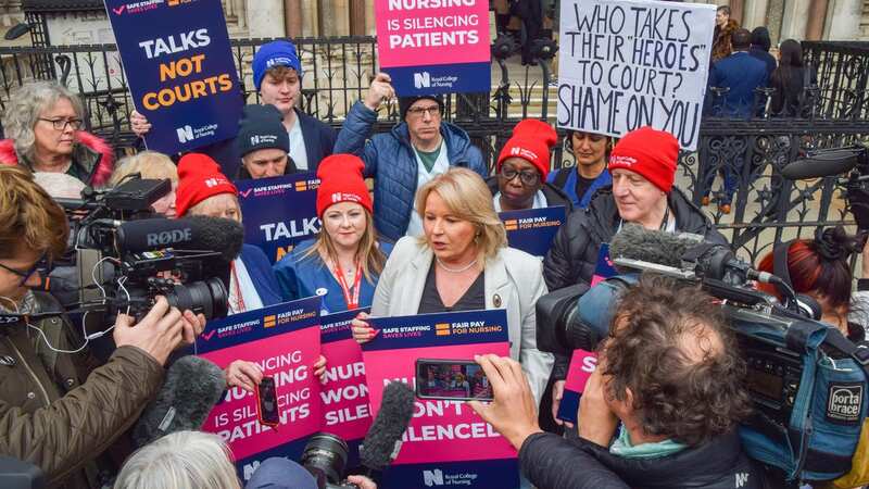 In her New Year message Pat Cullen (centre) warned of fresh battles with the Government (Image: Vuk Valcic/ZUMA Press Wire/REX/Shutterstock)