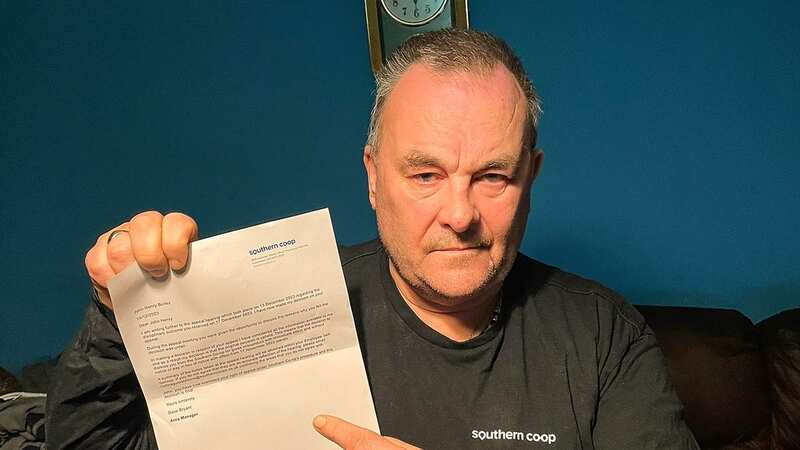 John Burley is pictured with his letter from his old employer (Image: Daily Echo/Solent News)