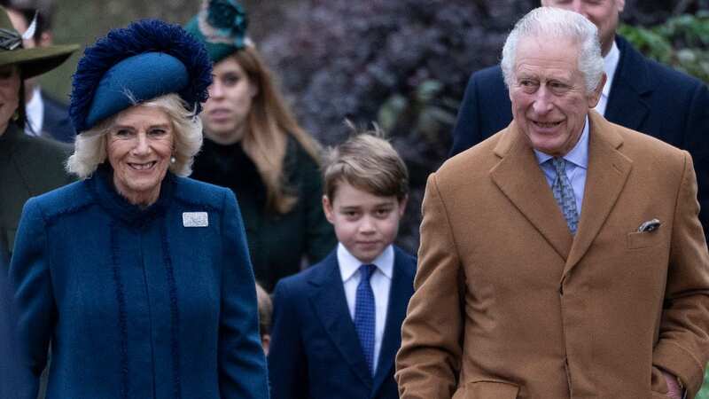 King Charles, Camilla, and Prince George attending St Mary Magdalene Church in Sandringham on December 25, 2022 (Image: UK Press via Getty Images)
