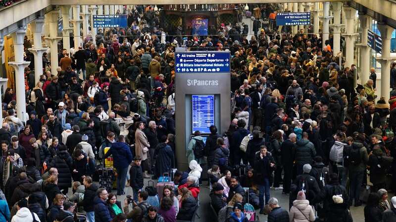 Fed up passengers waiting for news in London today (Image: PA)