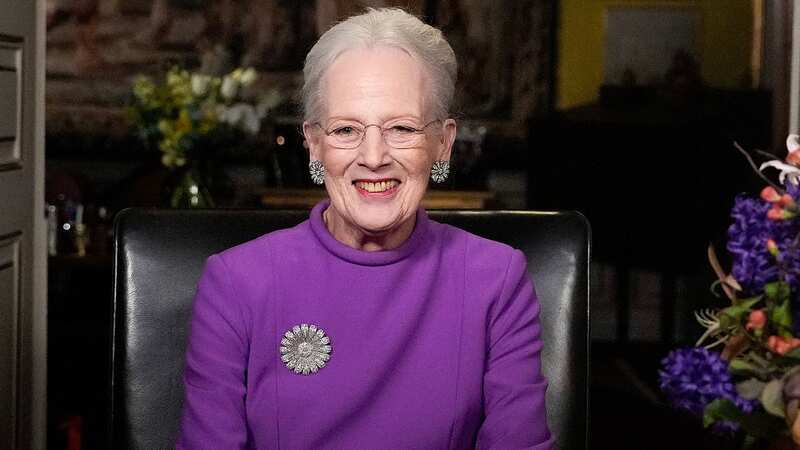 Queen Margrethe II of Denmark gives a New Year