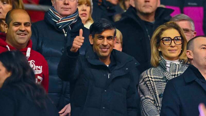 Rishi Sunak was pictured at the Southampton v Plymouth Argyle game on Friday (Image: Graham Hunt/ProSports/REX/Shutterstock)