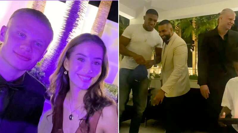 Erling Haaland and girlfriend party with Anthony Joshua at glitzy New Year bash