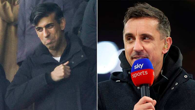 Gary Neville has continued his narrative against the Conservatives and Rishi Sunak (Image: Getty Images)