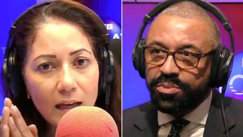 BBC presenter swears seven times in one minute as she grills James Cleverly