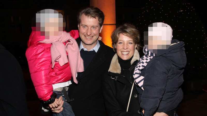 Christina Block in 2011 pictured with then-husband Stephan Hensel and kids Greta and Johanna (Image: Alamy Stock Photo)