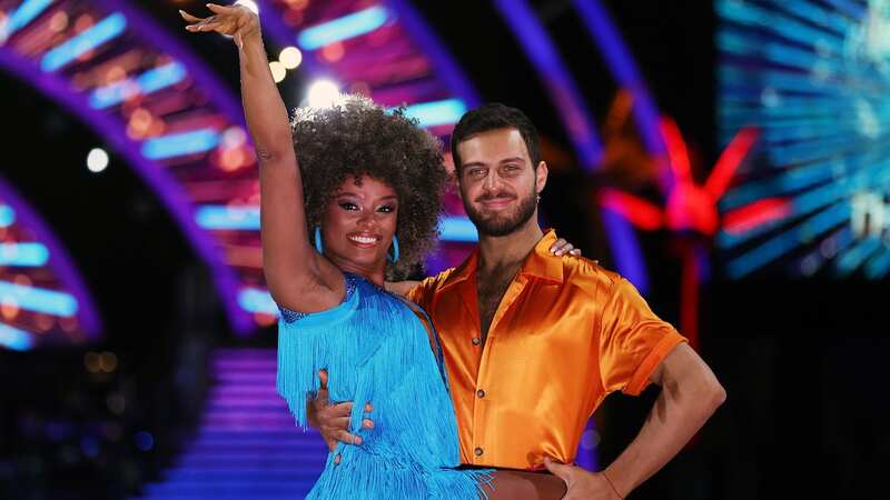 Vito Coppola and Fleur East pose during the 