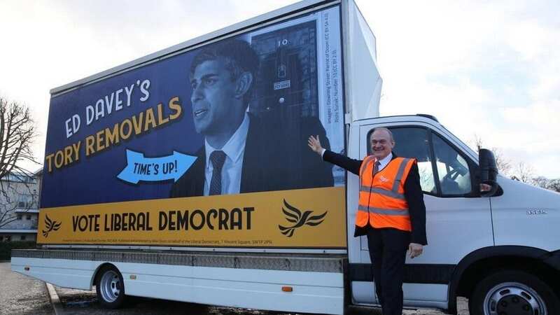 Lib Dems launch Tory Removal Service van to move Rishi Sunak out of No10 by May