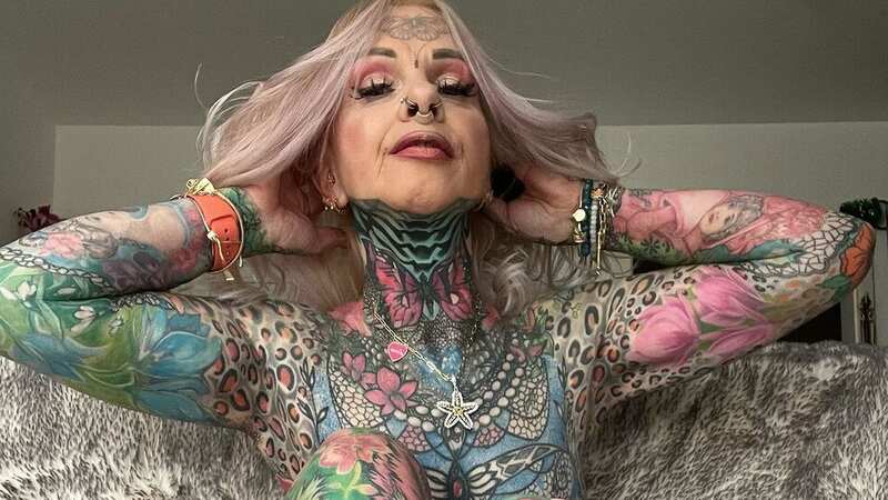 The 57-year-old is now covered in tattoos costing around £25,000 (Image: tattoo_butterfly_flower/Instagram)