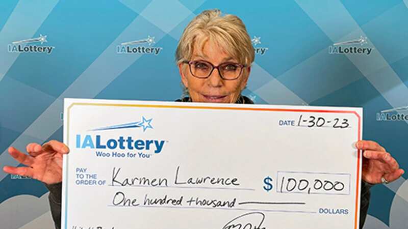 Karmen Lawrence from Des Moines, Iowa, scratched off a ticket her husband bought for her and won $100,000 (Image: Newsflash)