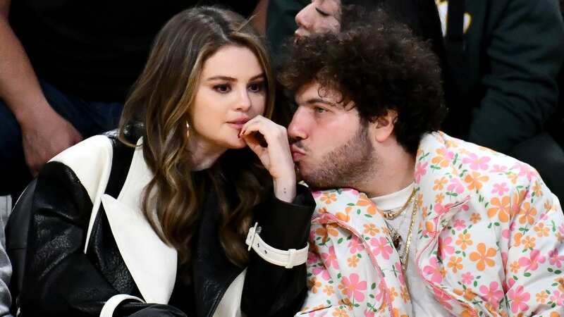 Selena and Benny watched the Lakers vs Heat game in Los Angeles on Wednesday (Image: Getty Images)
