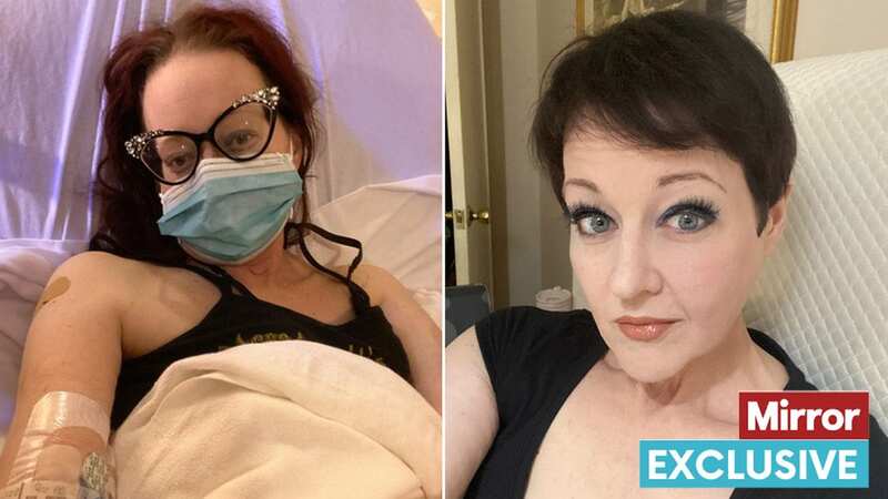 Danielle, 46, could not eat properly for a year after doctors removed part of her tongue in September 2022 (Image: Jam Press)
