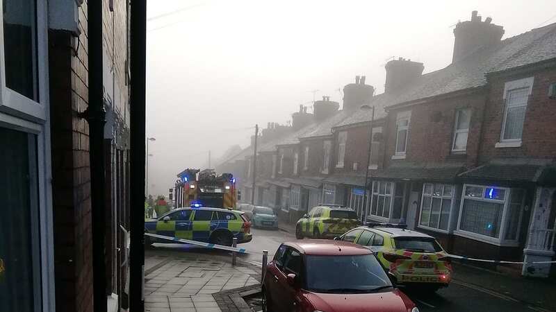 A photo shared online shows a thick black haze after the fire (Image: FACEBOOK)
