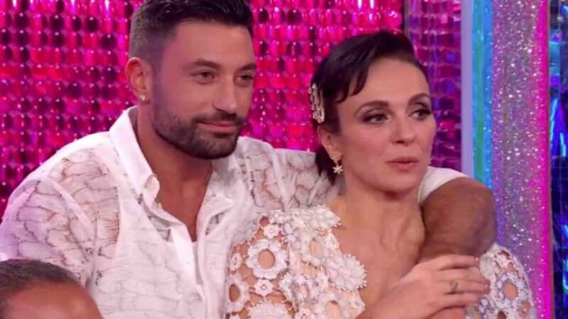 Amanda Abbington with her Strictly Come Dancing professional partner, Giovanni Pernice (Image: BBC)