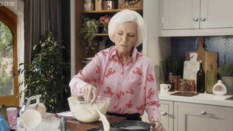 Mary demonstrates how to make the clever recipe (Image: BBC)