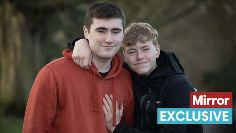 Harry Johnson (left) with his brother Max who had a heart transplant (Image: Andy Stenning/Daily Mirror)